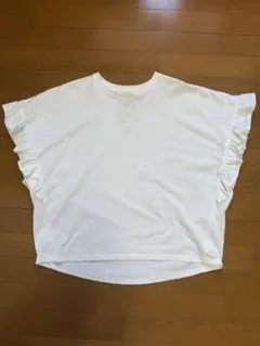 フリルデザインプルオーバーTシャツ ホワイトcoen
