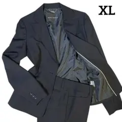 XL 大きいサイズ 黒 パンツスーツ セットアップ 美シルエット フォーマル通勤のサムネイル