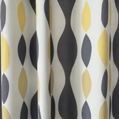 遮光2級カーテン 波柄ドレープカーテン 極美品