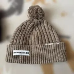 ユニクロ×アニヤハインドマーチ ヒートテックニットキャップキッズ　M/Lベージュ