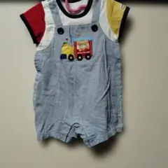 MIKI HOUSE ベビー ロンパース 汽車 クマ 刺繍のサムネイル