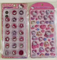 ハローキティ♡ キラコロ　コットンパフィ　シール2点セット