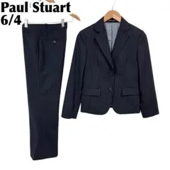【美品】 Paul Stuart パンツスーツセットアップ 6/4 ネイビーSTのサムネイル