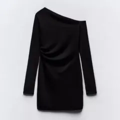ZARA ドレープワンピース　ワンショル