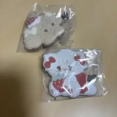 mikko ふわっとフロッキークリップ　ムース　ナッツ　2点