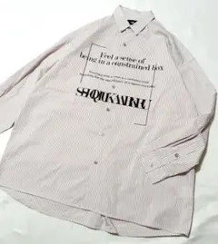 HARE ハレ ロゴストライプ ビッグシャツ ボタンシャツ