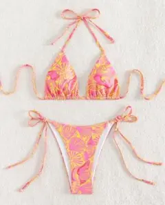 新品‼️花柄トライアングルビキニ