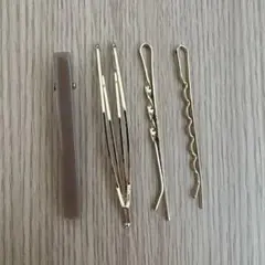 ヘアアレンジ用 ゴールド ヘアピン 4本セット 結婚式 入園式