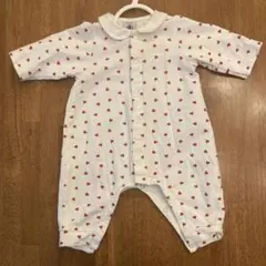 プチバトー　ハート柄ロンパース 3m 60