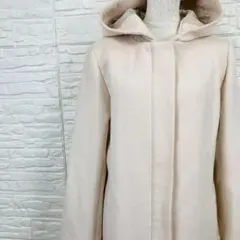 インデックス L アイボリー ロング コート フード 袖ファー 綺麗め 暖かのサムネイル