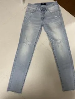 【新品】AZUL by moussy CUT OFF CRASH SKINNY