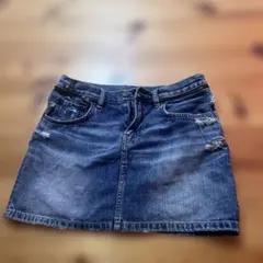 デニム ミニスカート ダメージ加工のサムネイル