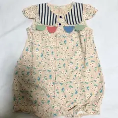 BABY CHEER 花柄ロンパース 80 ベイビーたチアー