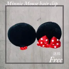 ディズニーリゾート限定✨ミニーマウス ヘアクリップ パッチンどめ