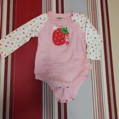 HOT BISCUITS いちご柄ロンパース 80