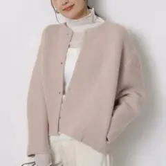 【タイムセール】アプワイザーリッシェ ラメニットコクーンショートジャケット