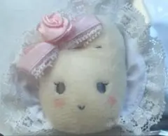 サンリオ　ホワイトフリルデザインシークレットヘアクリップ　マロンクリーム