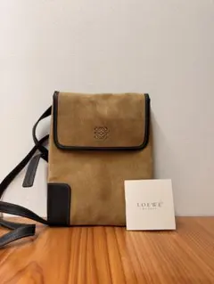 【美品】LOEWE ロエベ ショルダーバッグ スエード レザー ブラウン