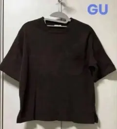 GUジーユー　ヘビーウエイトTシャツ　五分袖　M