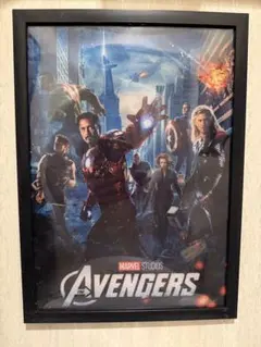 アベンジャーズ TheAvengers 額縁入り映画タペストリー MARVEL