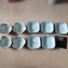 最終値下げ！！！食器セット 花形と角形の皿 9個