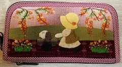 ★7500→6800★スーちゃん＆いぬ★ピンク・パープル系＊長財布　ハンドメイド