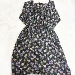 【美品】HUG O WaR ハグオーワー 花柄ロングワンピース 総柄