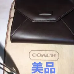 COACH ブラウン レザー .財布.のサムネイル