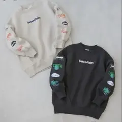 デビロック　スウェット　裏起毛　袖ロゴ　あったか　トレーナー　160