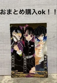 鬼滅の刃ポストカード　嘴平伊之助&不死川玄弥&栗花落カナヲ　ウエハースおまけ付き