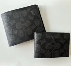 新品】【特価！】COACH シグニチャー 二つ折り財布＋カードケースセット