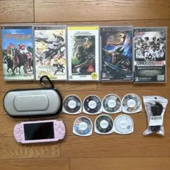 美品　PSP-3000 ピンク 本体 UMD12枚付き