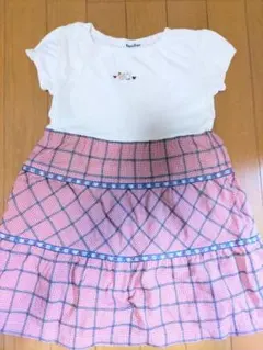 ファミリア 110cm ワンピース familiar ギンガムチェック