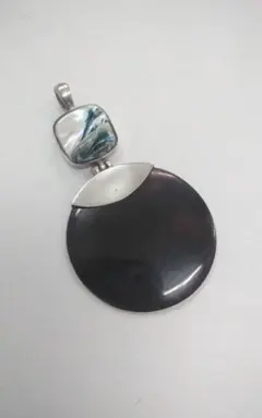 ヴィンテージ　本鼈甲×シェル×925 ペンダントトップ