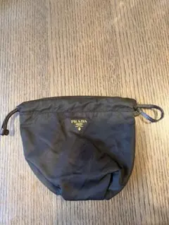 PRADA ブラック ナイロン 巾着ポーチ