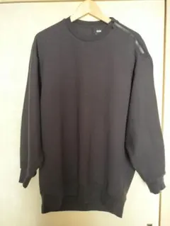 ユニクロ ドライスウェッ厂トクルーシャツ 黒 トレーナー トップス スウェット