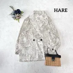 美品⭐︎HARE ヴィンテージシシュウジャケット　オフホワイト　ダブルブレストのサムネイル