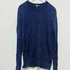 UNIQLO【S】ユニクロ クルーネック ニット セーター ネイビー