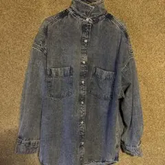 デニムブルー ハイネックジャケット