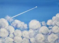 風景画　空の絵　雲の絵　アクリル画　パステル画　キャンバスアート　絵画　原画のサムネイル