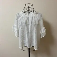 レディース　シャツ　半袖　ドット柄　earth