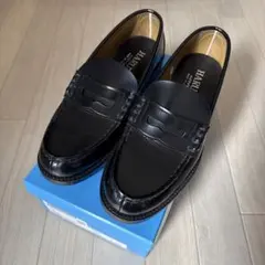 ミュウツー様　【箱無し】HARUTA ブラックレザー ローファー　25.5cm