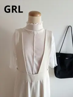 ◎GRL シアー半袖プルオーバー ホワイト/Mサイズ