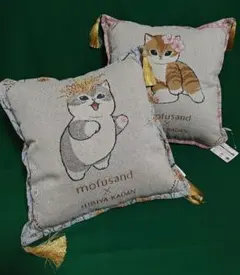 mofusand×日比谷花壇 ゴブラン織りクッション Spring 全2種セット