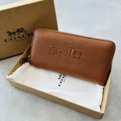 COACH Horse Carriage Zip Around Wallet