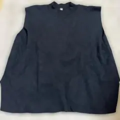 黒のノースリーブニットベスト ONE SIZE