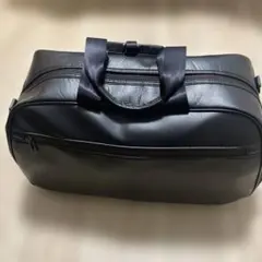 h*0様 ブラックボストンバッグ 合成皮革