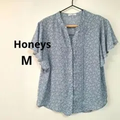 Honeys　GLACIER ハニーズ　フリル　半袖シャツ ブラウス　M