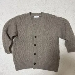 INHERIT ケーブルニットカーディガン ベージュ