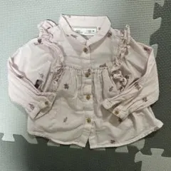 ZARA BABY フリル付きシャツ 9-12ヶ月　80cm